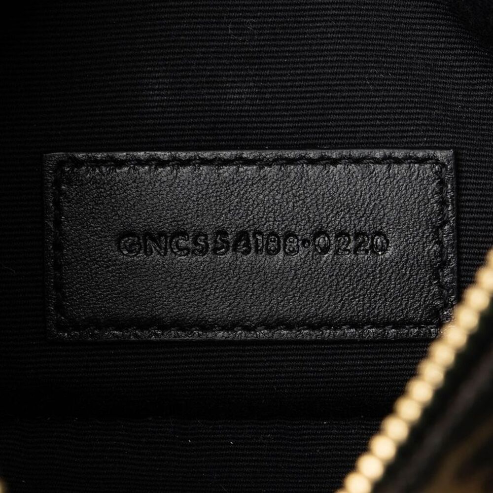 Saint Laurent Canvas Calfskin Leopard Monogram Bill Pouch - Picture 4 of 10